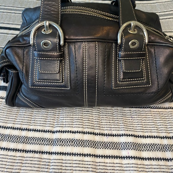 Coach Black Leather Handbag - Picture 2 of 9